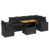 VidaXL Salon de Jardin avec Coussins 7 pcs, Canapés de Terrasse, Ensemble de Meubles de Patio, Mobilier d'Extérieur, Noir 3272658