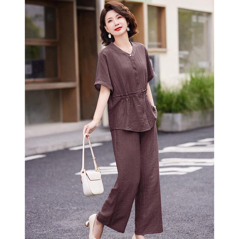 Pasite Damen Sommer locker geschnittenes T-Shirt & Lässige Hose Set