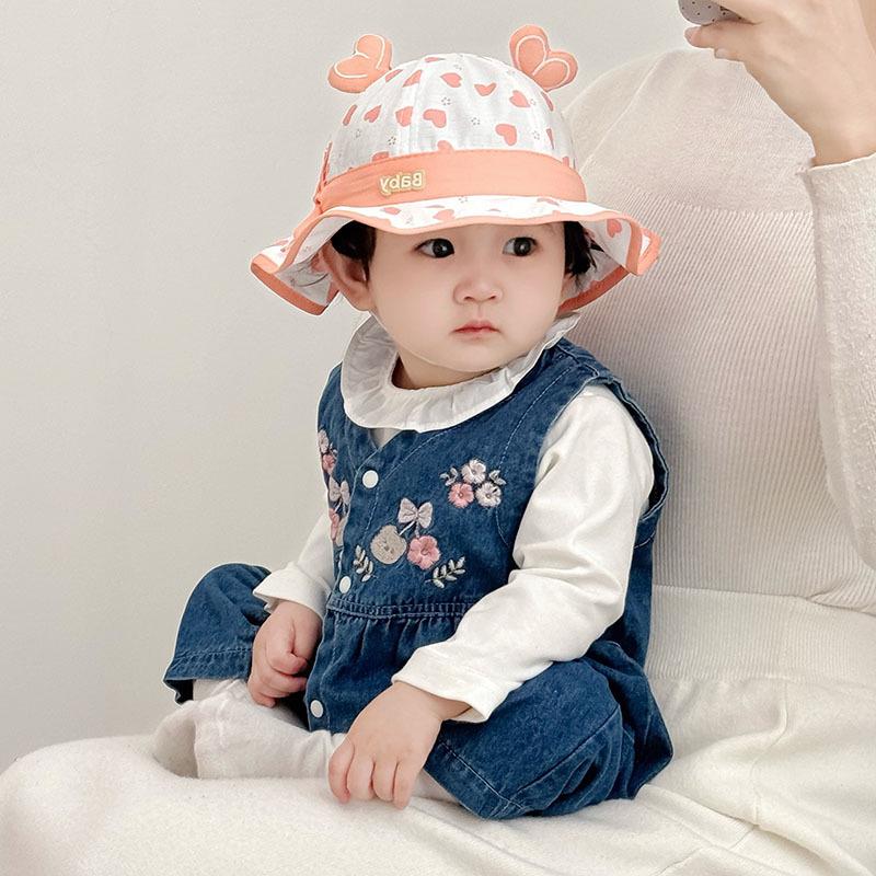 Infant and Toddler Fisherman Hat Spring and Autumn Cute Baby Super Cute Sunbath Hat Boy and Girl Sun Protection Versatile Hat Fashionable