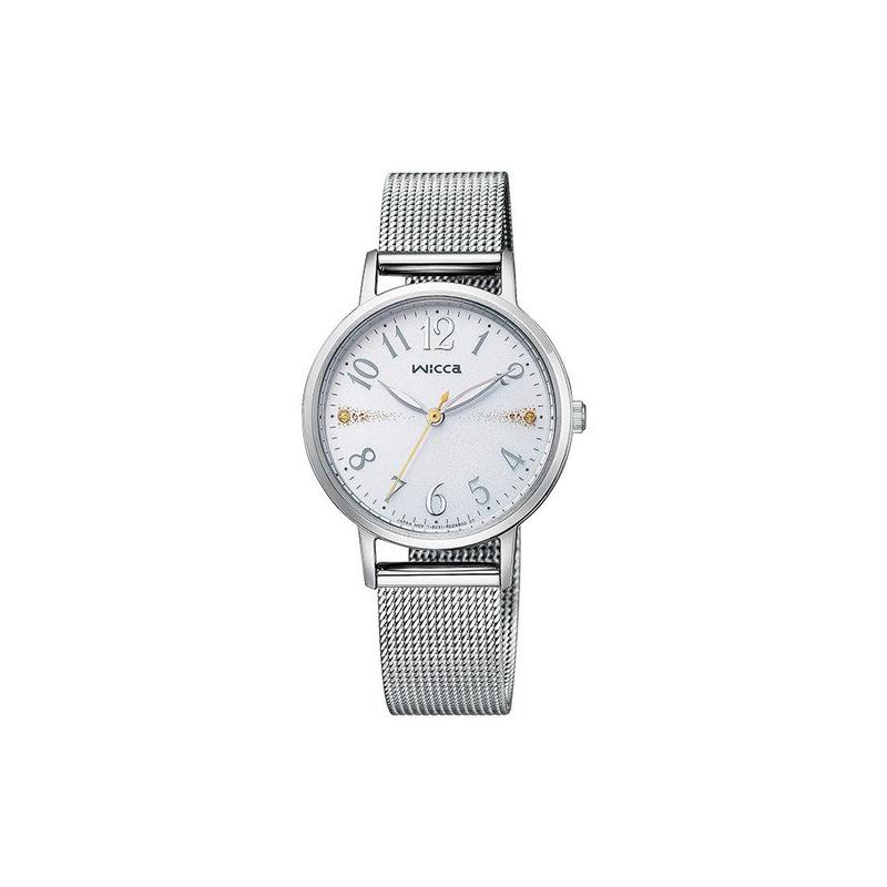 

CITIZEN 50 meters waterproof solar Quartz Steel Strap 30.2mm women s watch silver dial KP5-115-11 срібний