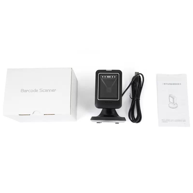 1D 2D Platform Scanner 2D Handfree Barcode 2D Scanner Desktop Barcode Reader Wired USB  Scanner QR Code PDF417 Code