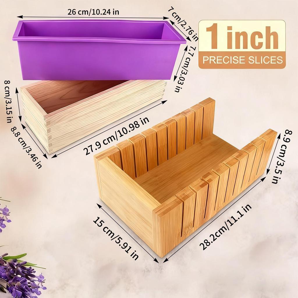 Soap Molds with Cutters Quick Release Mould Craft Supplies 47oz Bar Soap Mold for Fall Thanksgiving Cake Holiday Daily Project