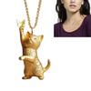 Cat Butterfly Cartoon Pendant Necklace Alloy Chain Women Gift Jewelry Fashion