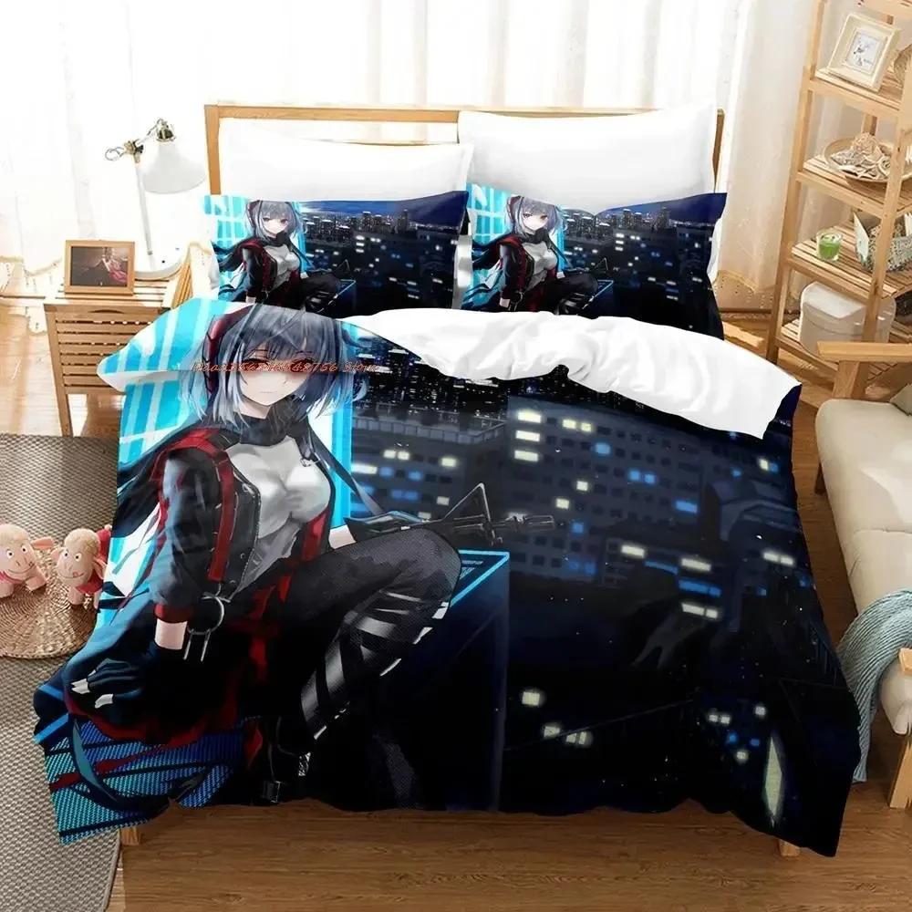 Kawaii Anime Arknights Bedding Set Single Twin Full Queen King Size Bed Set Aldult Kid Bedroom Duvetcover Sets 3D Bed Sheet Set