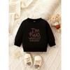 Kids Sweatshirt Sweet Cartoon Print Pattern, Comfortable and Simple Baby Round-neck Sweatshirt for Baby