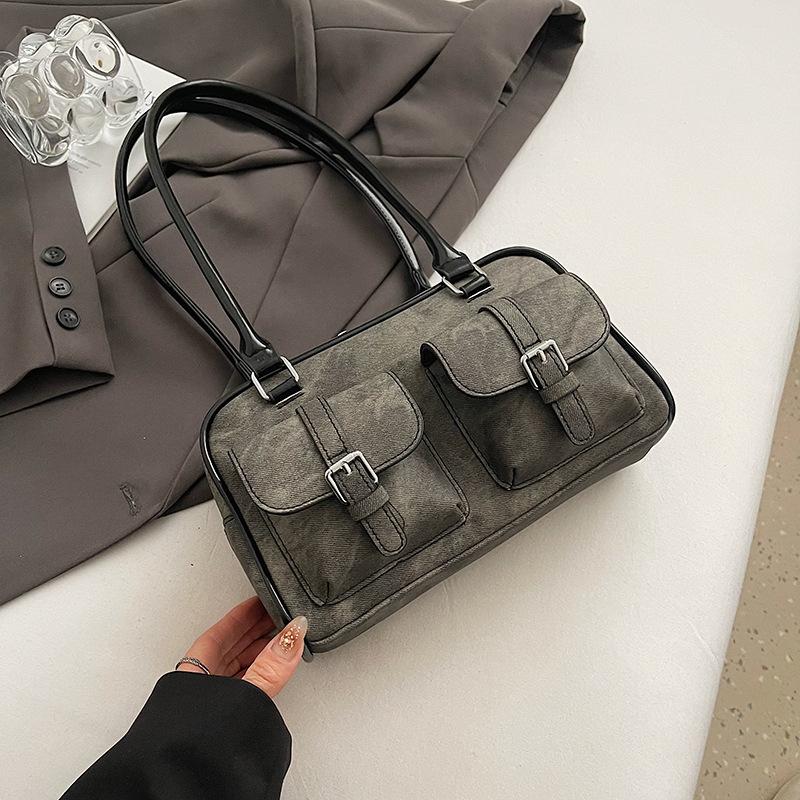 Sensory Multi-pocket Shoulder Bag Women's 2025 Early Spring Fashion Underarm Bag Commuter Bag