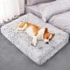 For Plush Square Dog Mattress Removable Washable Kennel Dog Bed Mat Super Soft Sleeping Pet Bed For Small Medium Large Dogs