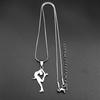 Rhythmic Gymnastics Figure Skating Chain For Women Men Stainless Steel Gold Color Art Dancing Girls Sports Necklace Jewelry Gift