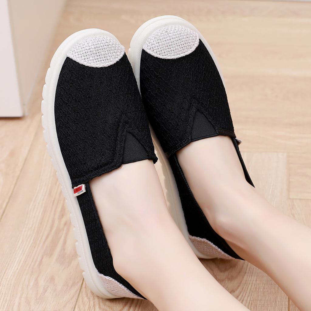 Women's Summer Espadrilles Slip On Shoes Lace Casual Breathable Loafers Lightweight Platform Sneakers Comfortable Flat Shoes for Office Work Walking