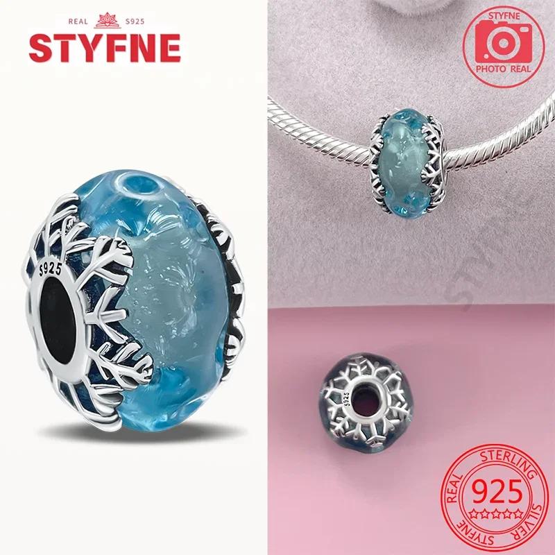 Copperblue Series Crystal Enamel Murano Charming Bead Copper Color Beads Fit Original Bracelet For Women Diy Jewelry Gifts