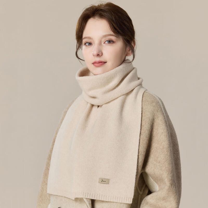 JIUMU Unisex Pure Wool Knitted Winter Scarf