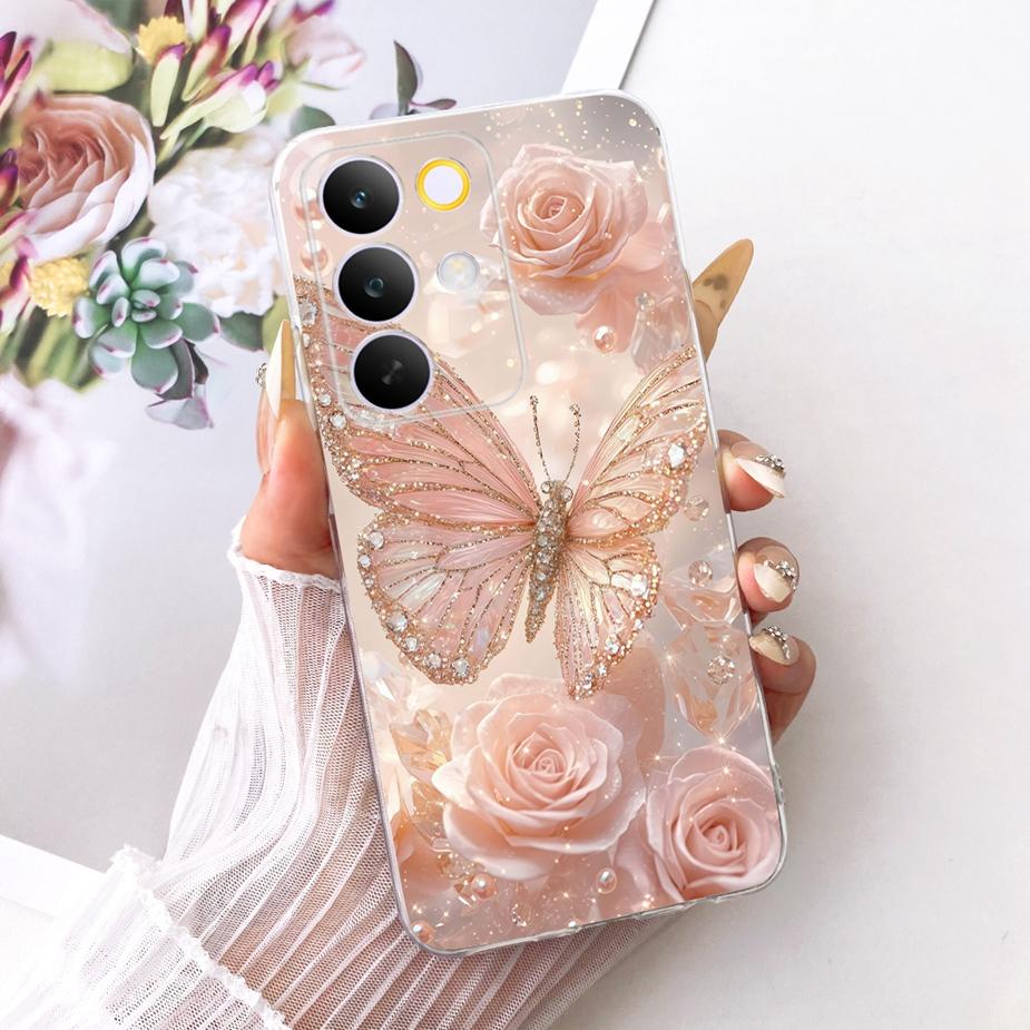 For Realme C85 Pro Case Stylish Flowers Butterfly Painted Cover Soft Slim Phone Case For Realme C85 C 85 RealmeC85 Pro 5G Fundas