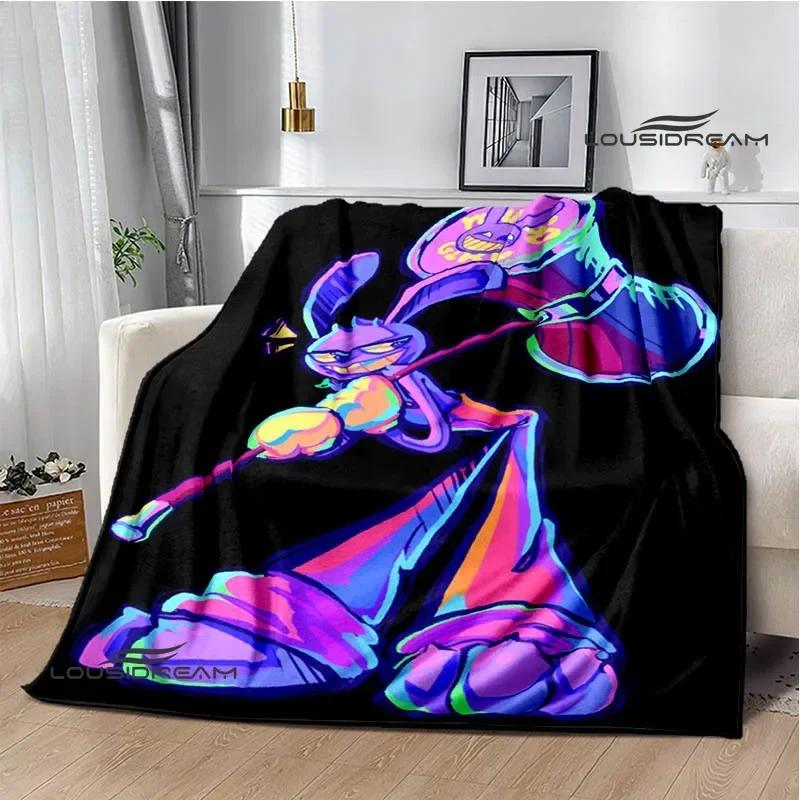 THE AMAZING DIGITAL CIRCUS Cartoon Blanket Warm Flannel Blankets Soft Cozy Blanket Sofa Travel Blanket Bed Linings Birthday Gift