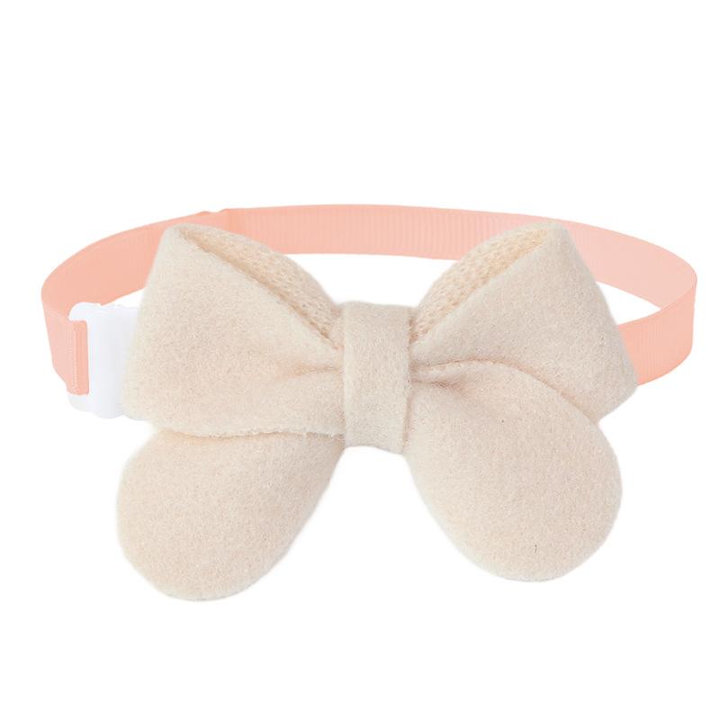 New Plush Bow Pet Collar Dog Decorative Bow Tie Adjustable Webbing Cat Neck Ring