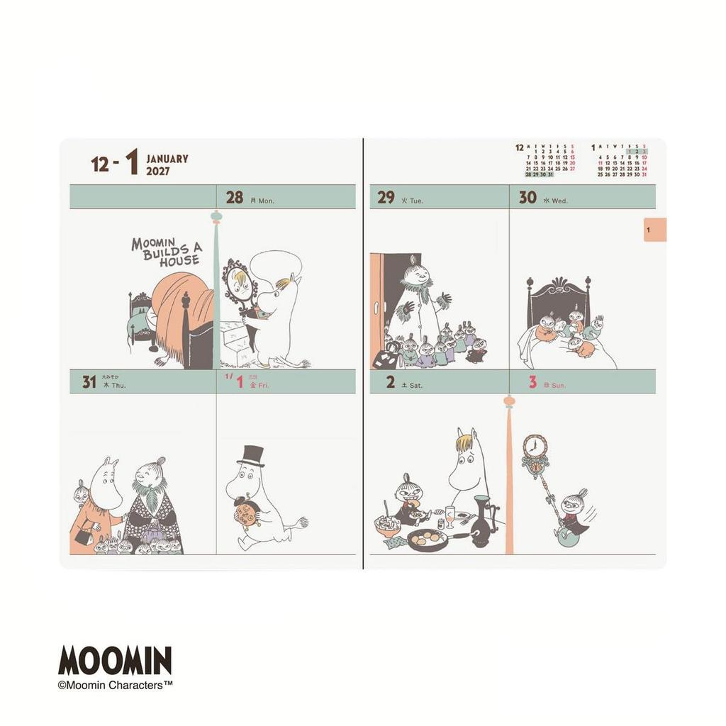 2027 Planner Moomin B6 Comic Design Diary Comic Design /
