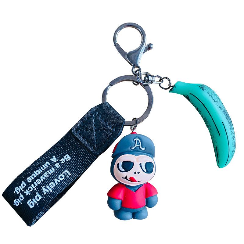 Creative Cartoon Monkey Series Keychain Cute Bag Pendant Doll Machine Doll Car Key Chain Small Gift