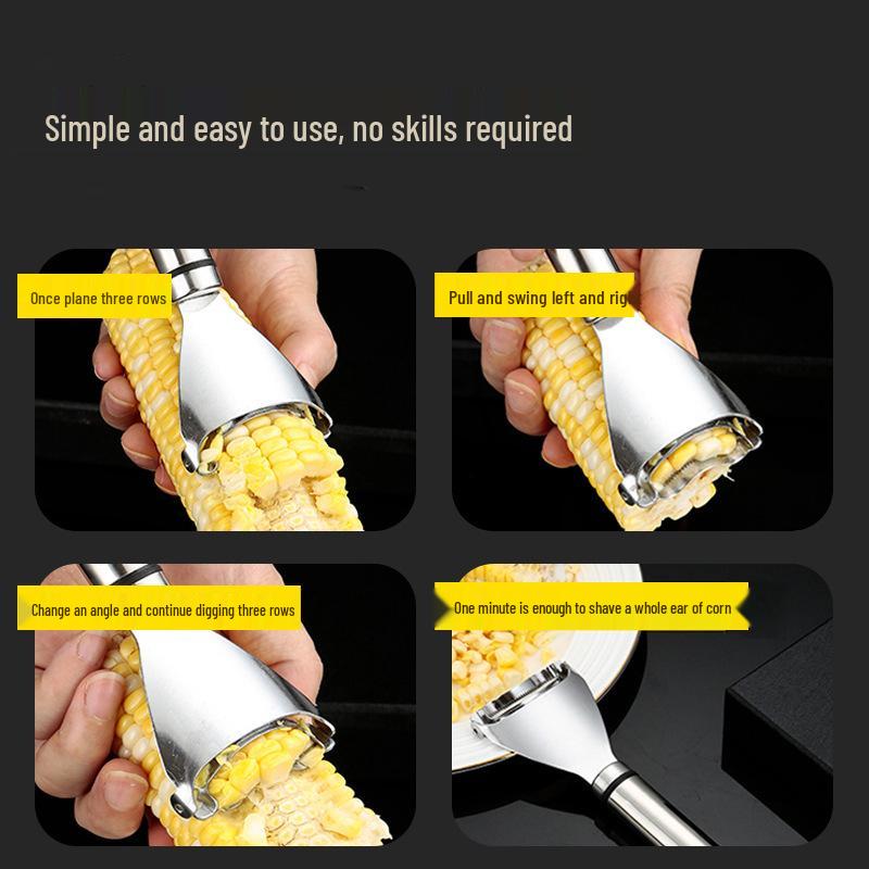 Clearance Stainless Steel Corn Peeler: Efficient Kernel Separator and Quick Threshing Tool