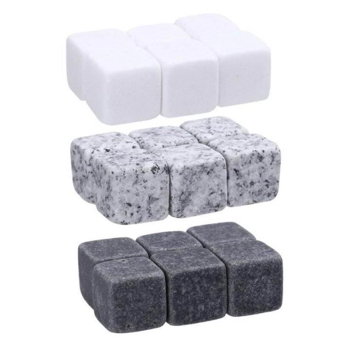 GL12729-Pierres à Whisky réutilisables. 6 pièces. Ensemble de Cubes de glace. Refroidissement du vin. Fête de mariage. Refroidisse