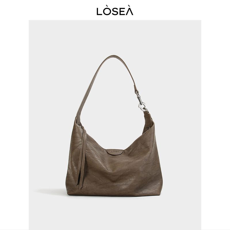 

Losea Original Time Post Office New Chinese Style Normcore Lunch Box Bag Female 2024 New Arrival Shoulder Underarm Bag Elephant Gray([In Stock]])