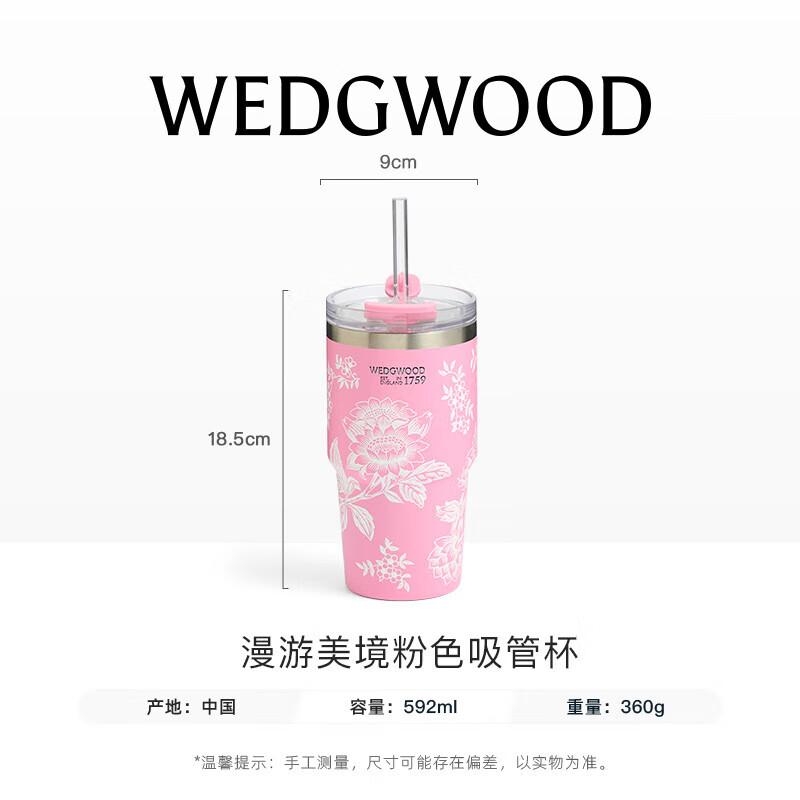 Wedgwood Wanderlust Ceramic Coated Insulated Straw Cup