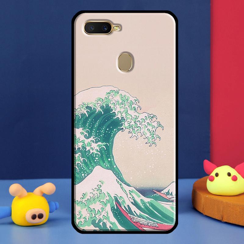 Japanese Style Art Japan Case For Oppo A16 A76 A96 A58 A78 A98 A5 A9 A91 A15 A17 A77 A52 A72 A74 A94 A54S A57S Cover