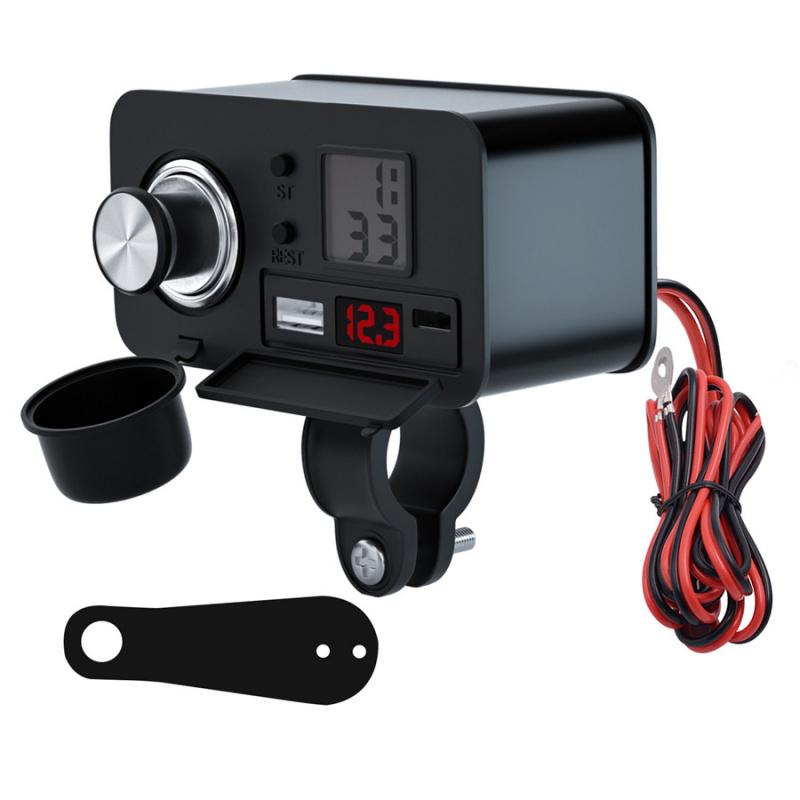 Motorcycle Charging Usb Mobile Phone Charger 12V Waterproof Pd Fast Charging Car Cigarette Lighter With Switch Actual Voltage Graph Check