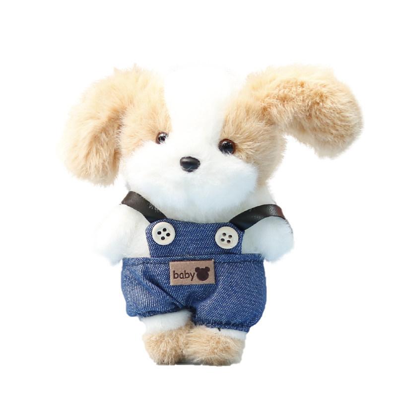 Plush Teddy Dog Keychain With Polyester Fiber Filling For Girls Gift Decor