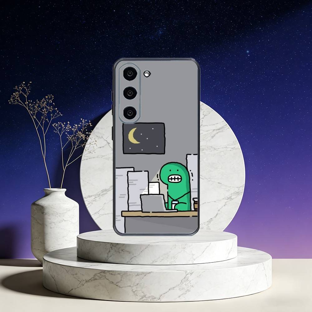 JOGUMAN Studio Dinosaur Cut Phone Case For Samsung Galaxy A73,A72,A71,A70,A53,A52,A51,Others Soft Black Cover