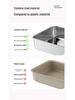 Stainless Steel Top-Entry Cat Litter Box, Anti-Splash Design