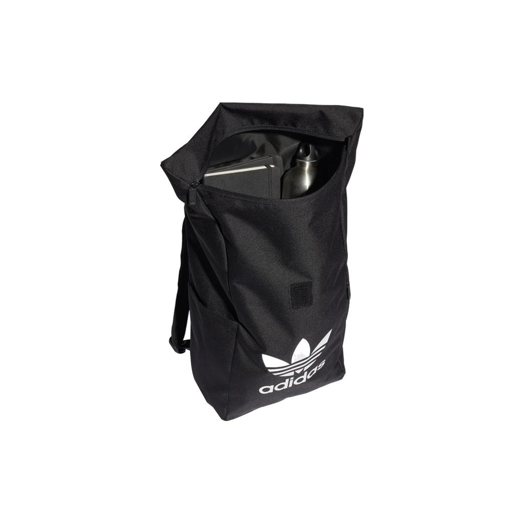 Adidas Originals Trefoil Sports Casual Logo Print Pattern Polyester Backpack Unisex Backpacks Black HK2629