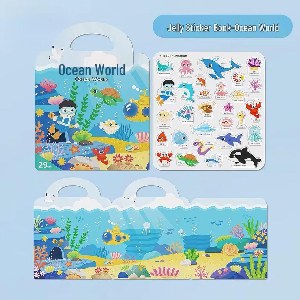Baby's Tear-Resistant Jelly Sticker Book: Construction Vehicles 0-3 Years