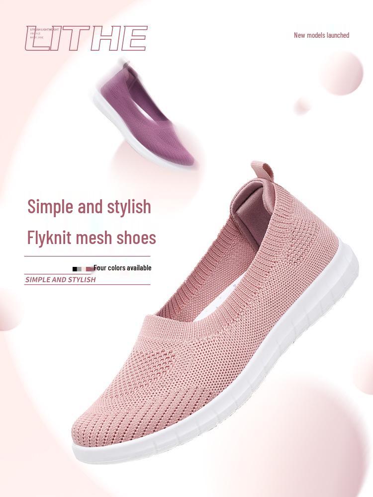 Women's Comfortable Soft-Sole Slip-On Beijing Cloth Shoes - Non-Slip, Breathable Flats for Spring/Summer