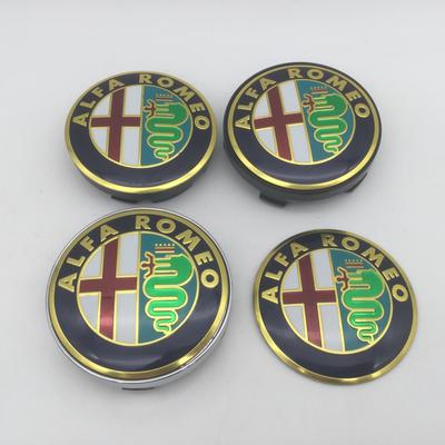 4 piezas 56mm 60mm 68mm Para 147 156 159 Tapacubos centrales de rueda de coche emblema Insignia cubiertas pegatina Pegatinas Accesorios de estilo