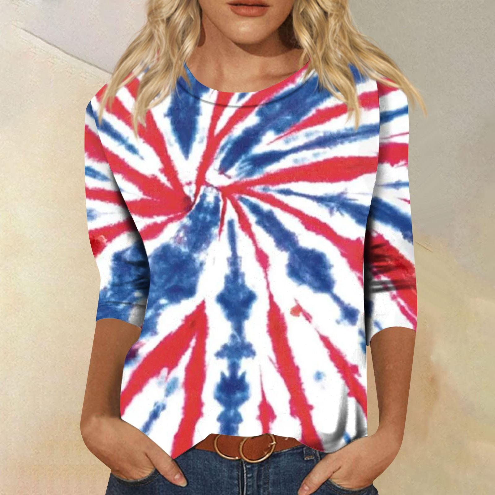 

Рубашки с рукавом 3/4 для женщин, милые топы, футболки с рисунком, блузки, повседневные базовые топы больших размеров, пуловеры XL