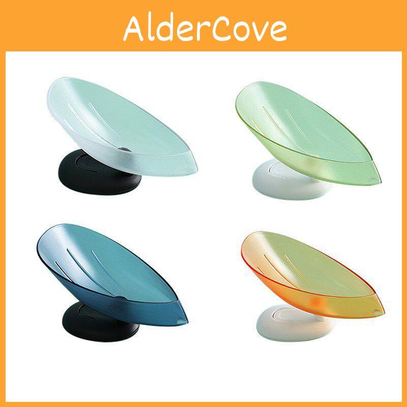 Contemporary Leaf-shaped Soap Holder With Efficient Drainage For Versatile Bathroom Solutions