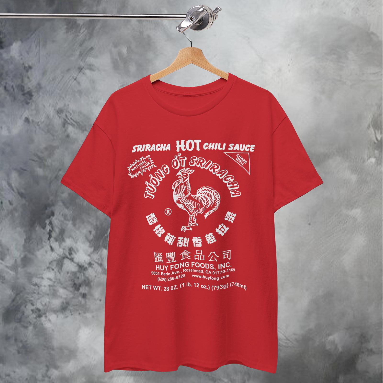 Spicy Rooster Sriracha Hot Sauce Label T-Shirt Mens Womens Tees Top, Unisex tee 3XL