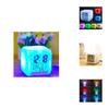 Stress Relieve Home Bedroom Child 7 Color Led Change Digital Glowing Alarm Clock For Relaxation