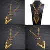 Multilayer Women Retro Coin Long Pendant Necklace With Alloy Chain Waterfall