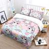 3PC Cute Unicorns with Rainbow Pattern Bedding Set 1 Duvet Cover 2 Pillowcases for Adult and Children Luxury Gift Full Size