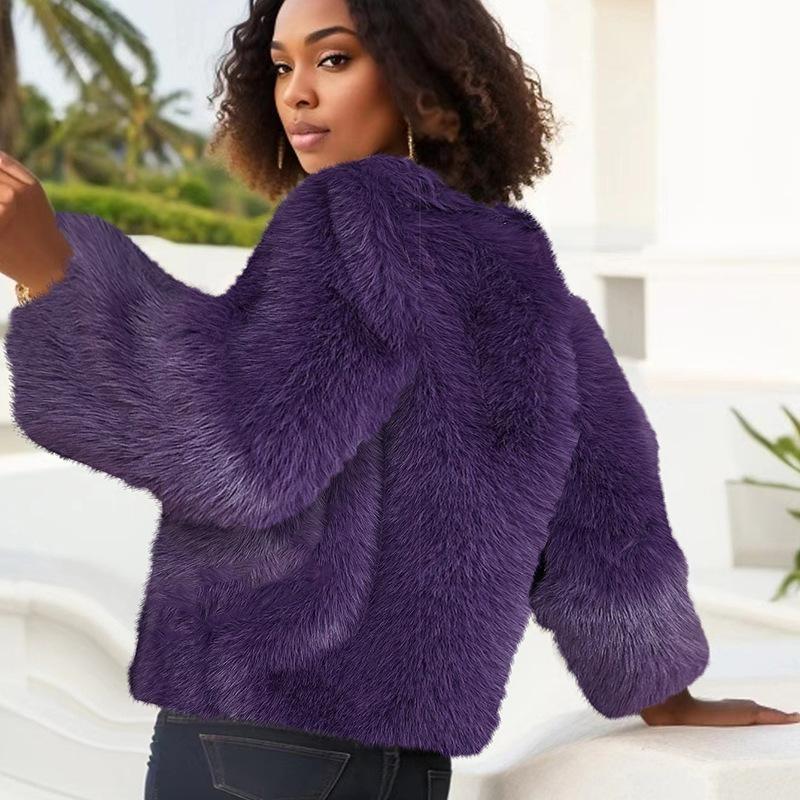 Damen Leder Rundhals Herbst und Winter Jacke für den täglichen Gebrauch