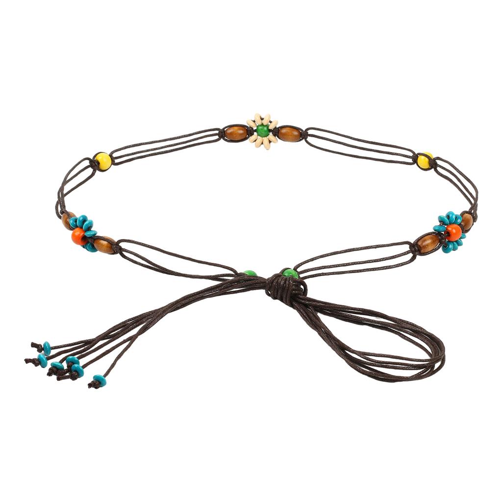 Color Optional Women Waist Belt Vintage Bohemian Adjustable Braided Waist Belt Knot Women Dress Shirt Waist Seal Belt