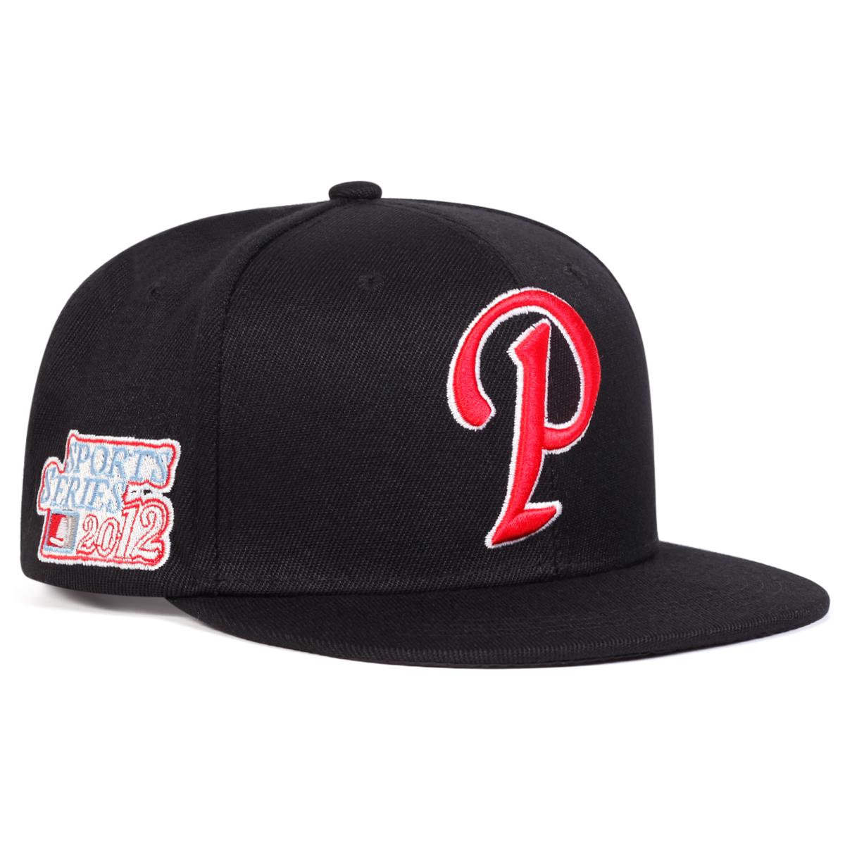 

Кепка Snapback с вышивкой в виде буквы P для мужчин и женщин, плоская бейсбольная кепка для улицы, кепки в стиле хип-хоп, рыболовные кепки чёрный