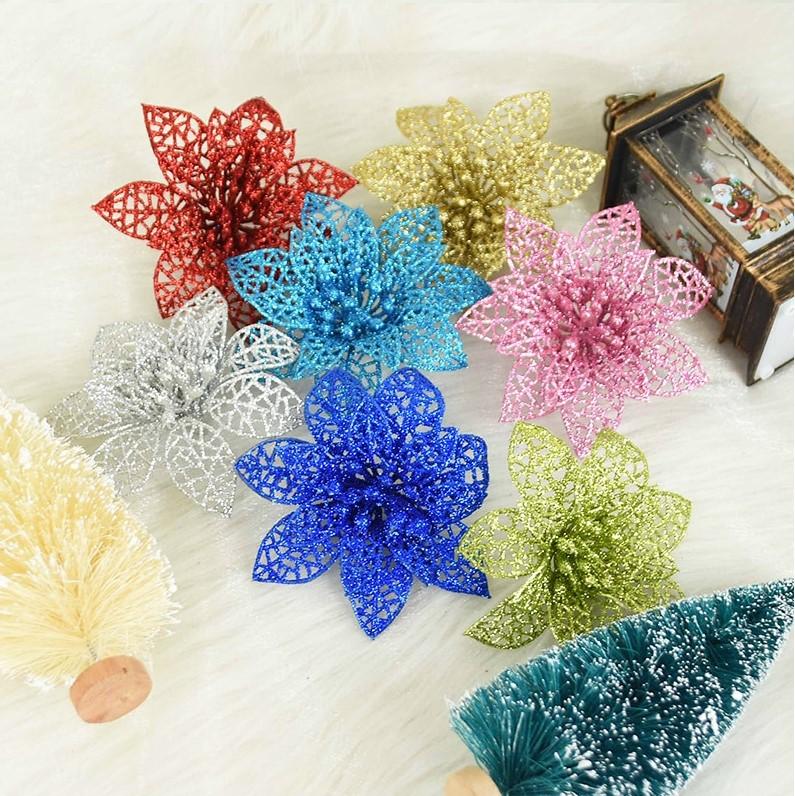 Christmas Star Flowers 6 Pcs [Se-Gb12]