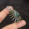 Seraphinite Pendant Dainty Gemstone Jewelry 925 Sterling Silver Pendant 18K Gold Plated Pendant Handmade Jewelry Cage Pendant Gift For Women