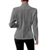 Autumn Winter Women's Button Pattern Blazer, Notched Lapel Tweed Office Jacket with Textured Design, Business Casual Coat for Commute Wear