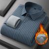 Men's Winter Sherpa Lined Shirts Long Sleeve Button Down Fleece Dress Shirts for Men Business Casual Warm Comfortable Thermal Shirt With Pockets