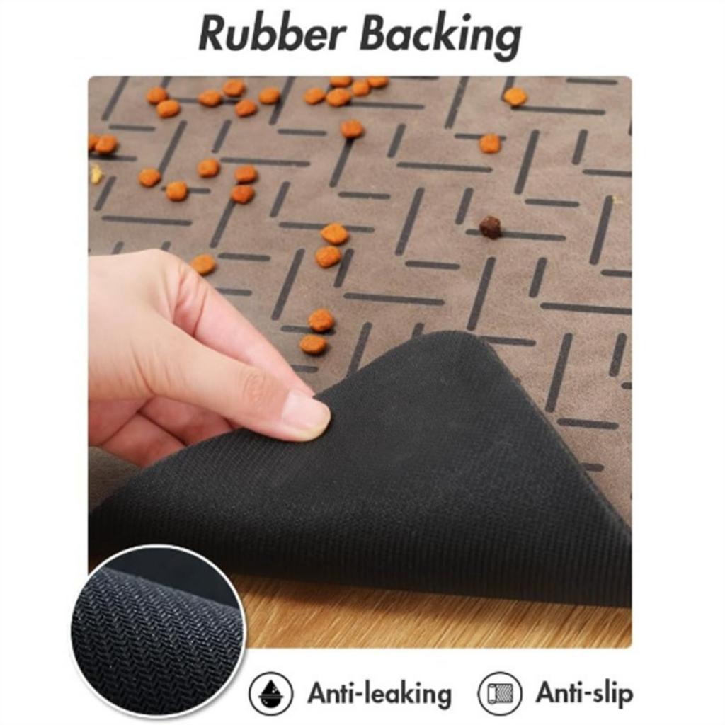 50*80 Quick Drying Diatomaceous Earth Pet Feeding Mat - Splash Proof, Absorbent, Easy To Clean, Suitable for Dogs and Cats, Washable