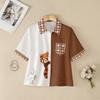 ZANZEA Women Casual Turn Down Collar Loose Short Sleeve Print Blouse
