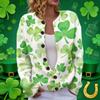 LXF-YK52 Crew Neck Cardigan St. Patrick's 3D Printed Sweater New Knitted European beautiful woman