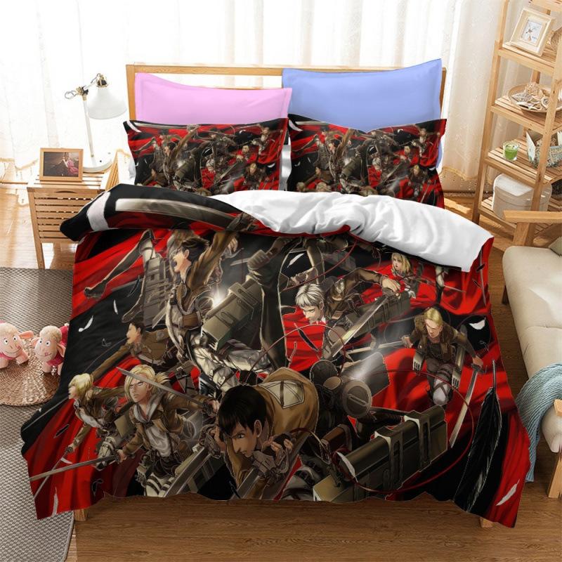 Bedding Kit, Attack Giant Series Size Three-Piece Quilt Cover